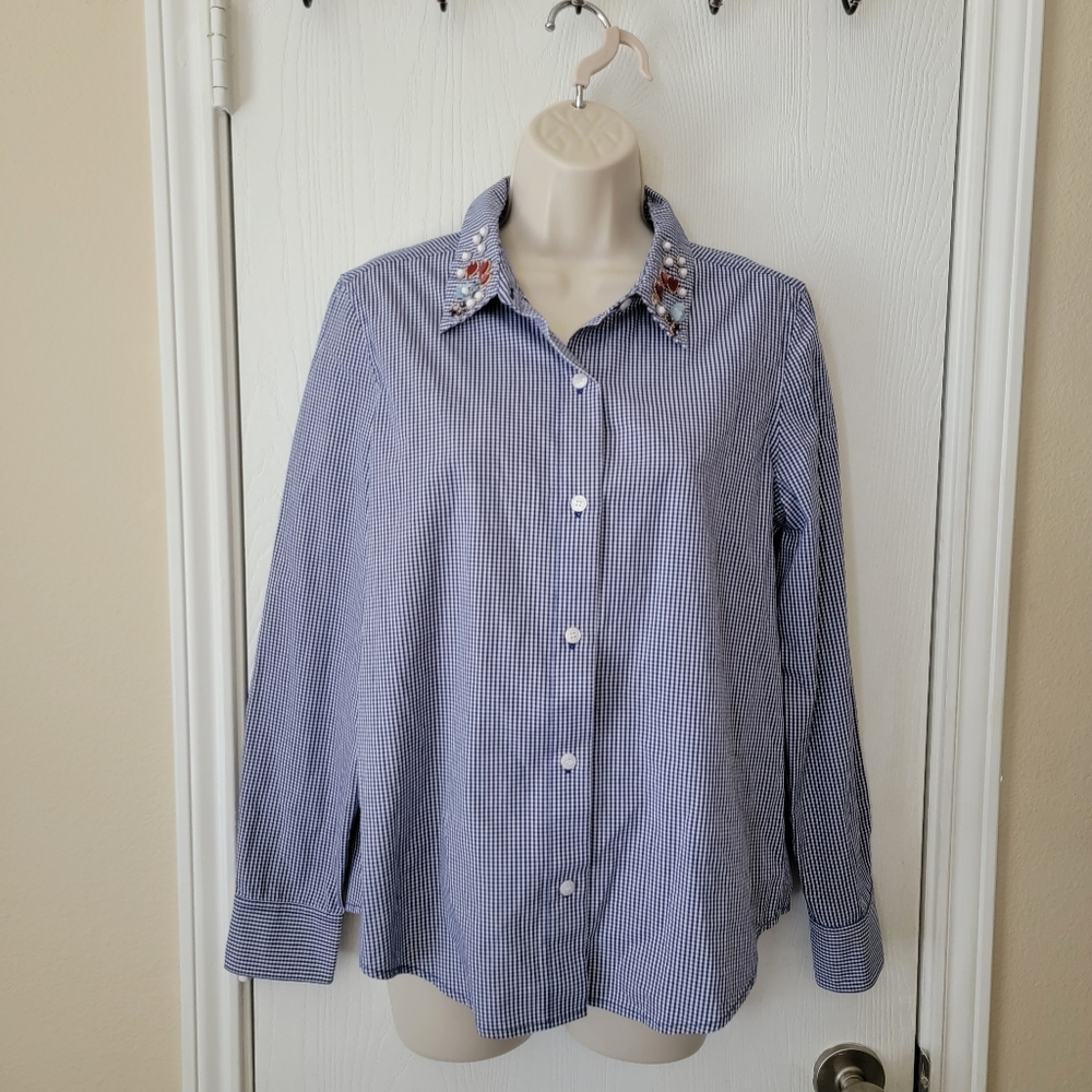 Draper James Long Sleeve Plaid Button Down